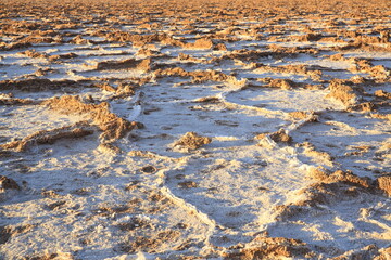 Sunset over the salt flats of Badwater Basin in Death Valley National Park, California-USA