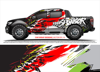 truck graphics. modern camouflage design for vehicle vinyl wrap 
