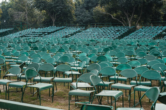 Empty chairs. 