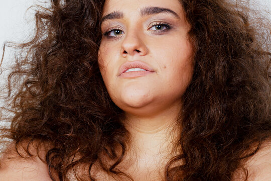 Close up portrait of attractive young latin woman 