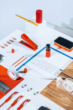 Office Supplies / Objects /Stationary/abstract set up