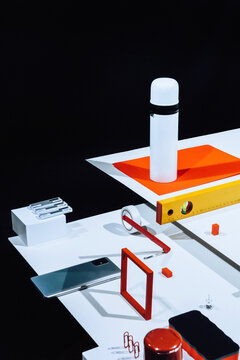 Office Supplies / Objects /Stationary/abstract set up