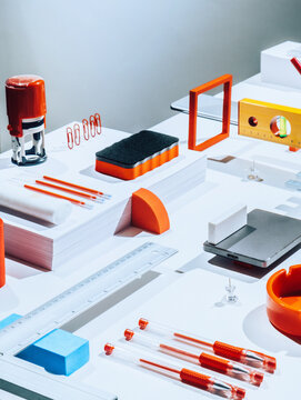 Office Supplies / Objects /Stationary/abstract set up