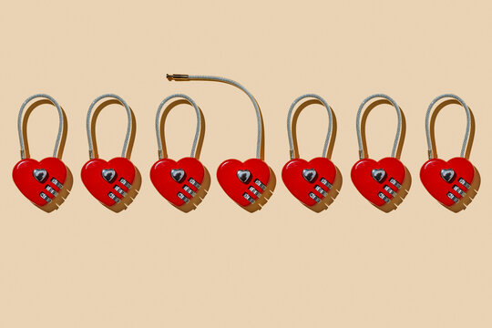 heart-shaped padlocks