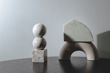 Abstract still life of geometric objects 