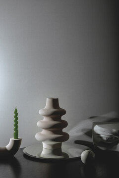 Abstract still life of geometric objects 