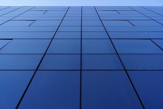 Facade of modern glass building