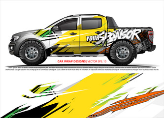 truck graphics. modern camouflage design for vehicle vinyl wrap 
