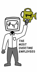 the human computer head works too overtime because overtime is considered an achievement