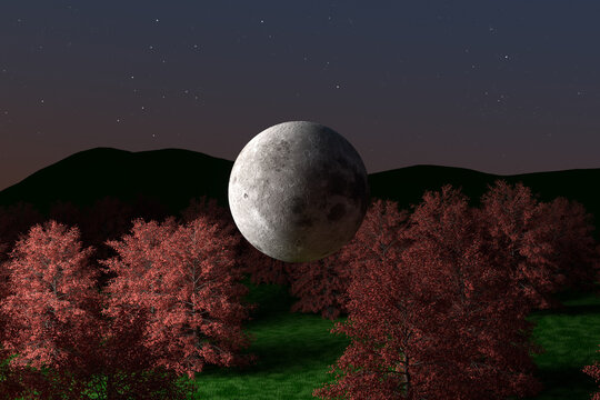 Surreal night scene
