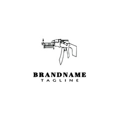 gun design logo template icon creative illustration