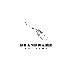 gun design logo template icon creative illustration