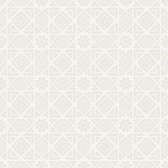 Fototapeta premium Islamic white ornament seamless pattern