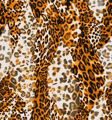 Leopard skin pattern seamless design print textile fabric