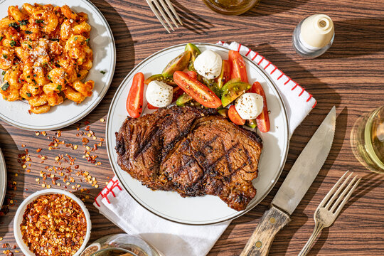 Caprese Salad And Italian Steak
