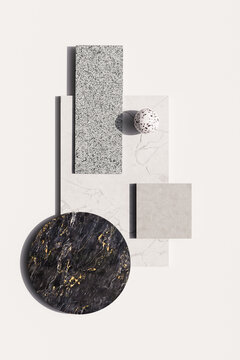 Abstract building material geometric shapes background