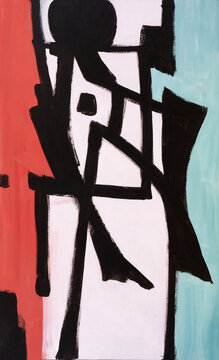 An abstract painting with a felling of instability.