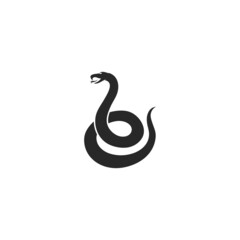 python snake logo vector icon illustration