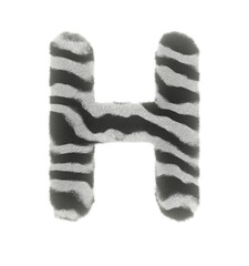 Furry Zebra Themed Font Letter H