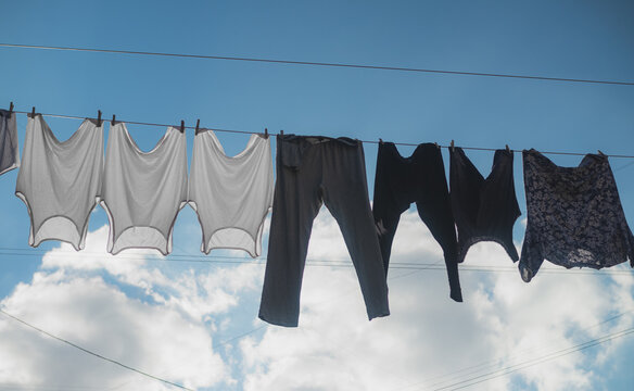 Hanging Drying Outdoor Clothes