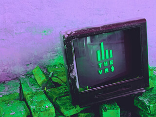 Fuck the virus graphic on a display