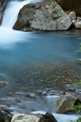 Fantastic green and blue waterfall
