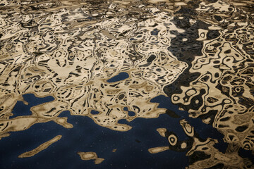 Rippling surface of dirty water