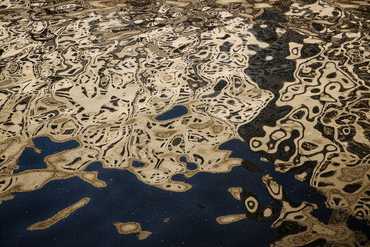 Rippling surface of dirty water