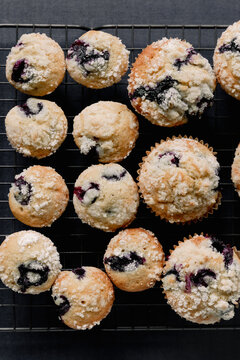 Blurry Muffins on Various Backgrounds