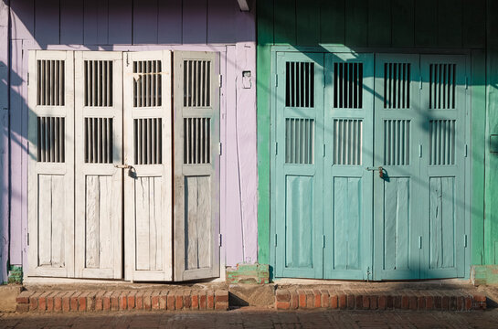 Colorful wooden Doors