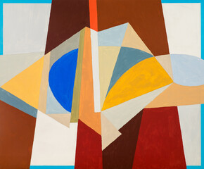 An original abstract painting; Fractured theme.