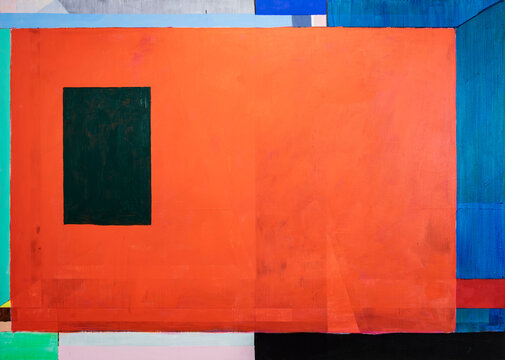 One of a series of geometric abstract paintings.