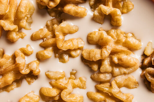 Walnut milk background