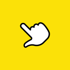 Hand click icon. Clicking symbol. Finger pointer vector design.