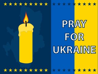 A Pray for Ukraine banner