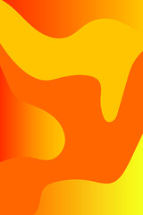 Dynamic style color wave banner design. Orange elements with fluid gradient. 