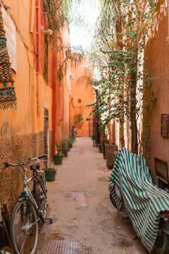 Exploring beautiful streets of Marakech