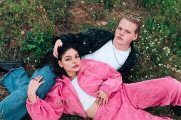 Stylish duo of friends