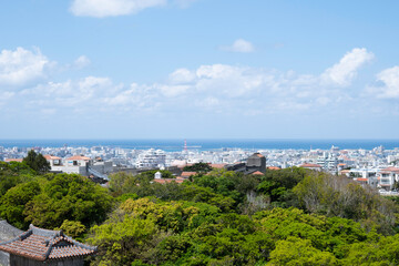 Fototapeta premium View of Naha City from Shuri Castle
