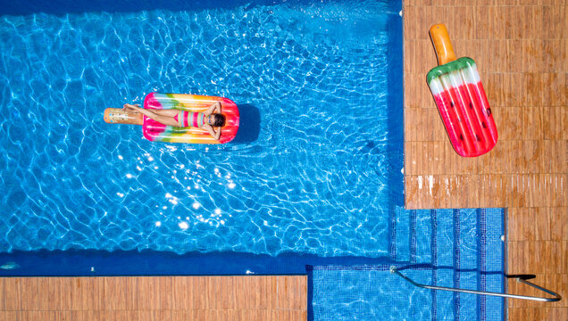 Girl in the pool