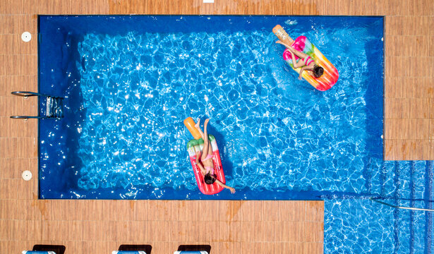 Girls in the pool
