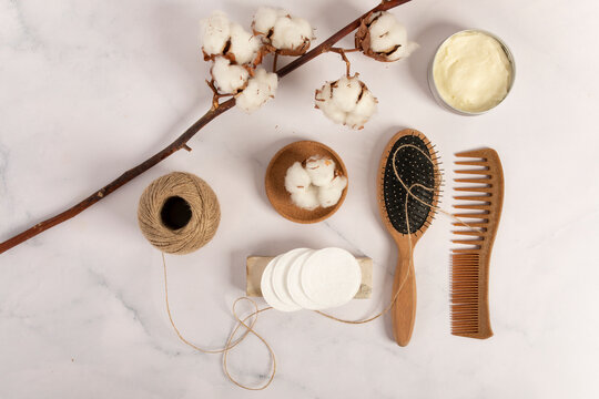 Products for beauty routine for man and woman