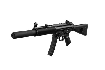 Submachine gun mp5. Small rifled automatic weapon caliber 9mm. Armament of the police and special...