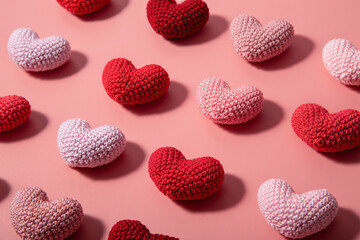 Crochet hearts pattern