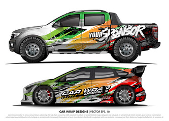 Fototapeta premium car livery Graphic vector. abstract racing shape design for vehicle vinyl wrap background 