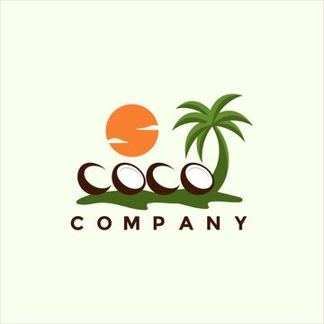 Coconut Logo Stock Illustrations, Cliparts and Royalty Free Coconut Logo  Vectors