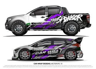 car livery Graphic vector. abstract racing shape design for vehicle vinyl wrap background 
