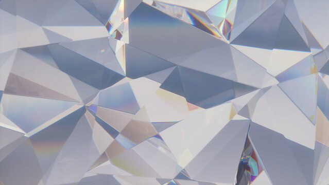 Contemporary Product Backdrop with Glass 3D Wall. Refractive Glossy Wallpaper.