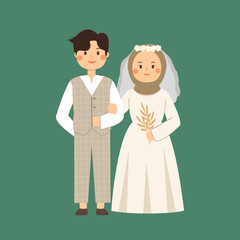 muslim bride and groom