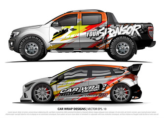 car livery Graphic vector. abstract racing shape design for vehicle vinyl wrap background 
